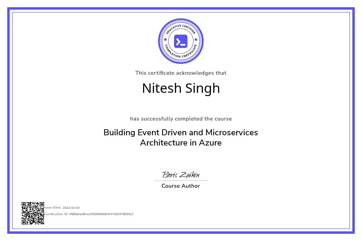 Course Certificate