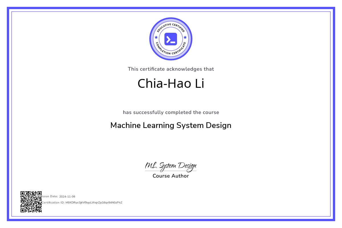 Course Certificate