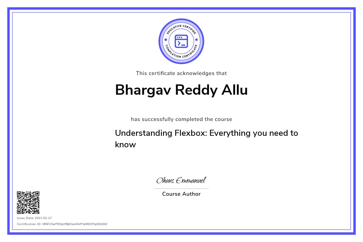 Personalized Path Certificate