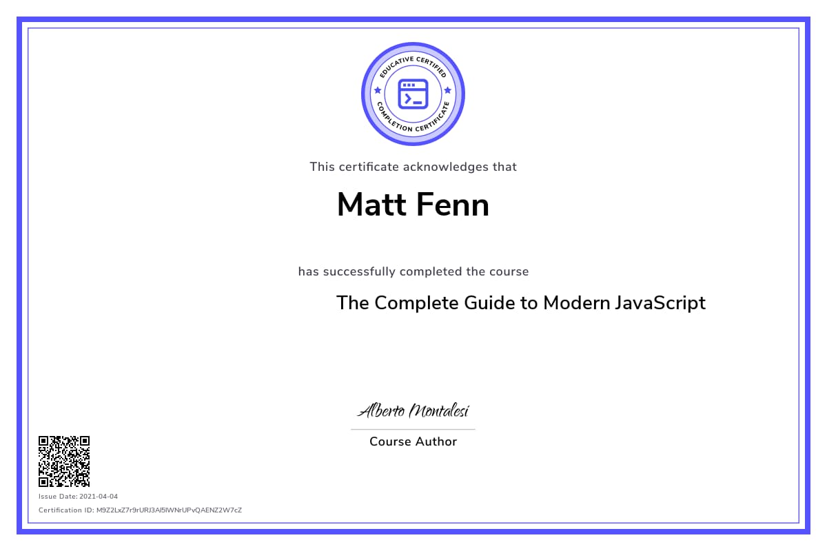 Personalized Path Certificate