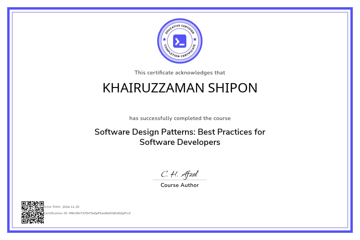 Course Certificate