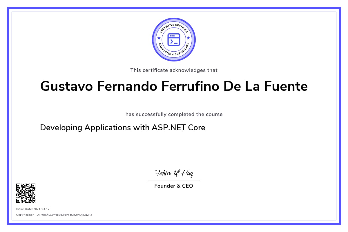 Personalized Path Certificate