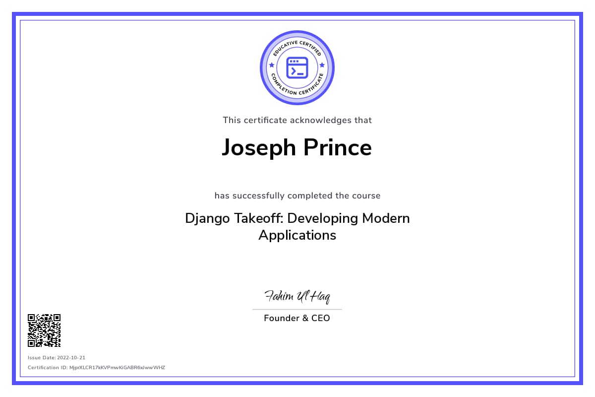 Personalized Path Certificate