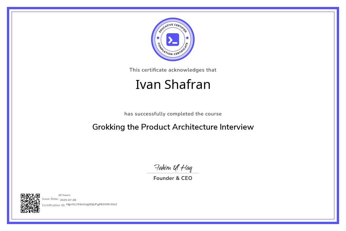 Course Certificate