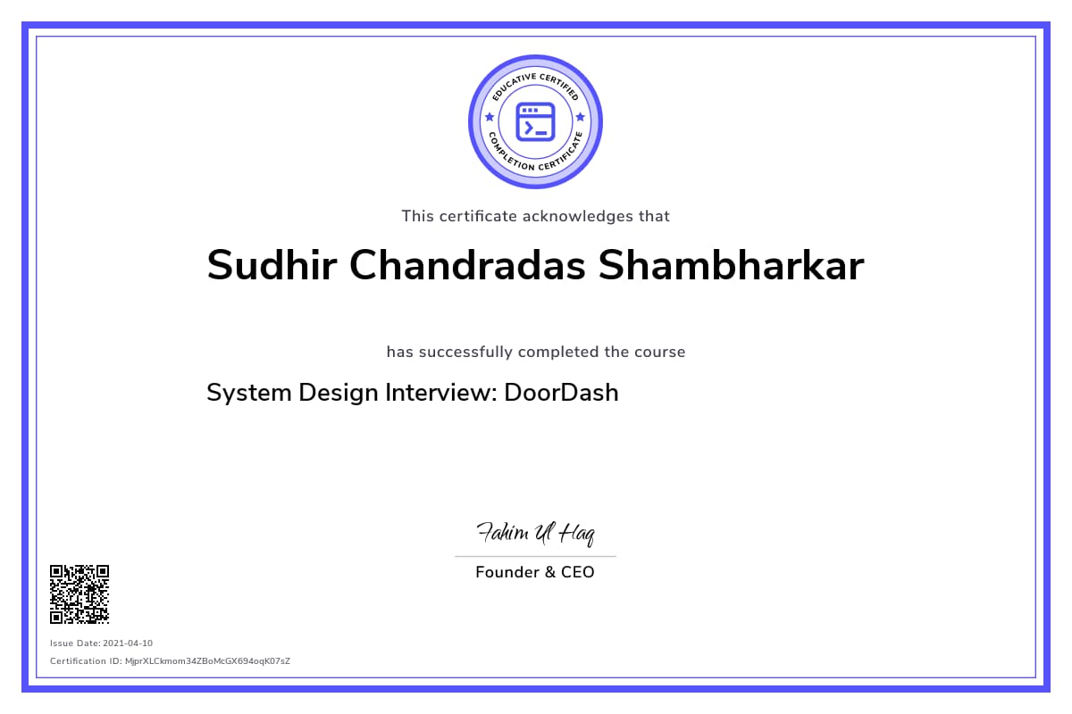Personalized Path Certificate