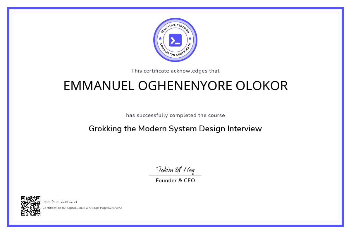 Course Certificate