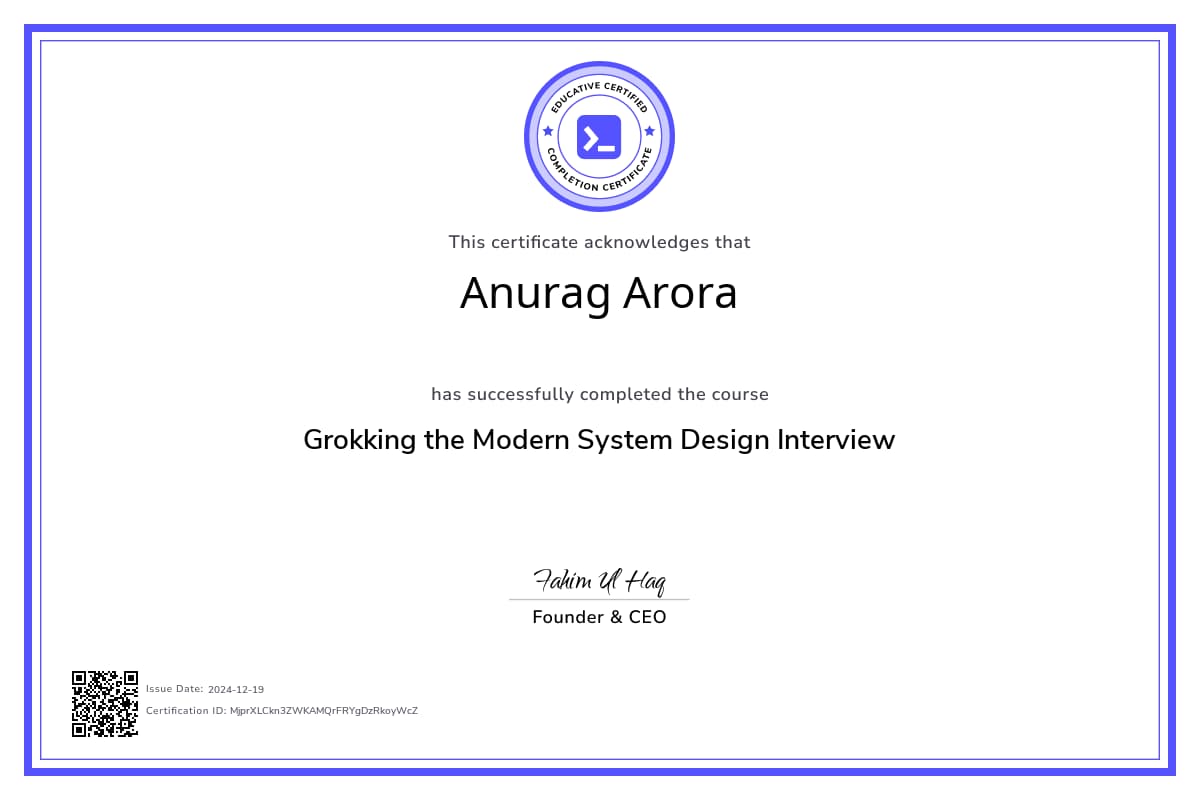 Course Certificate