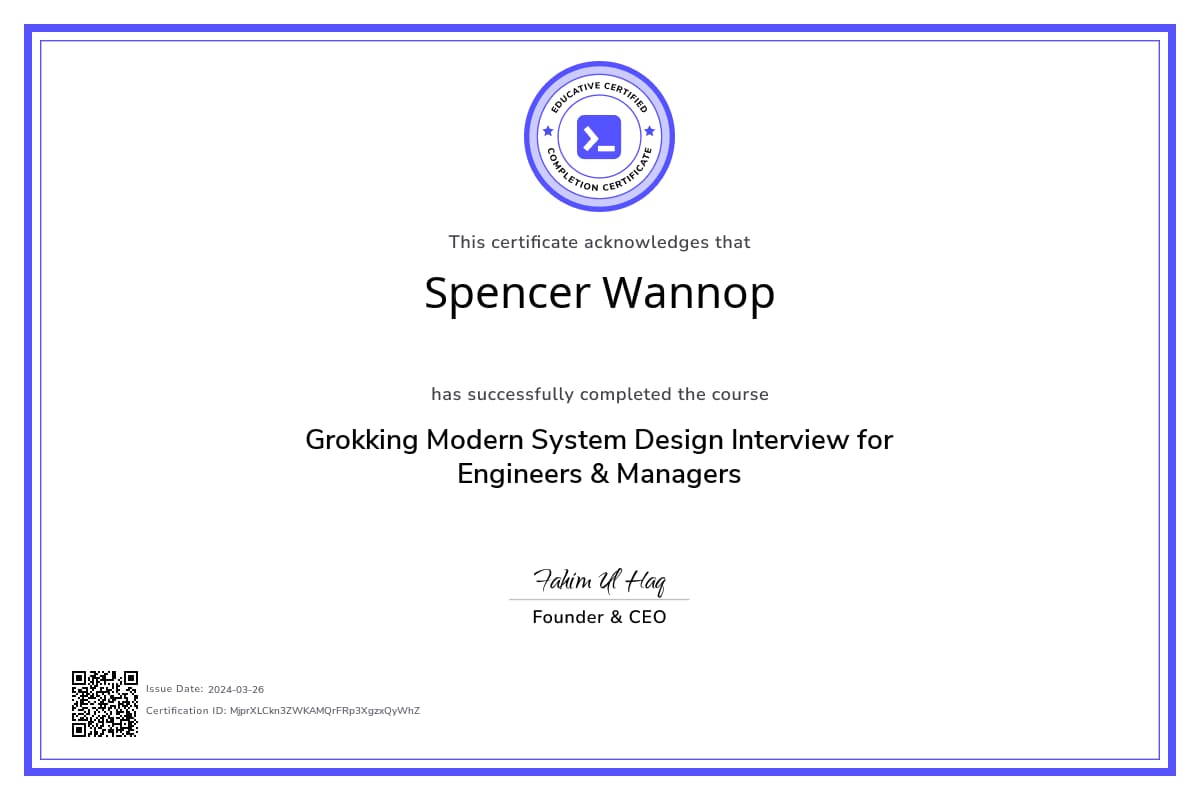 Course Certificate