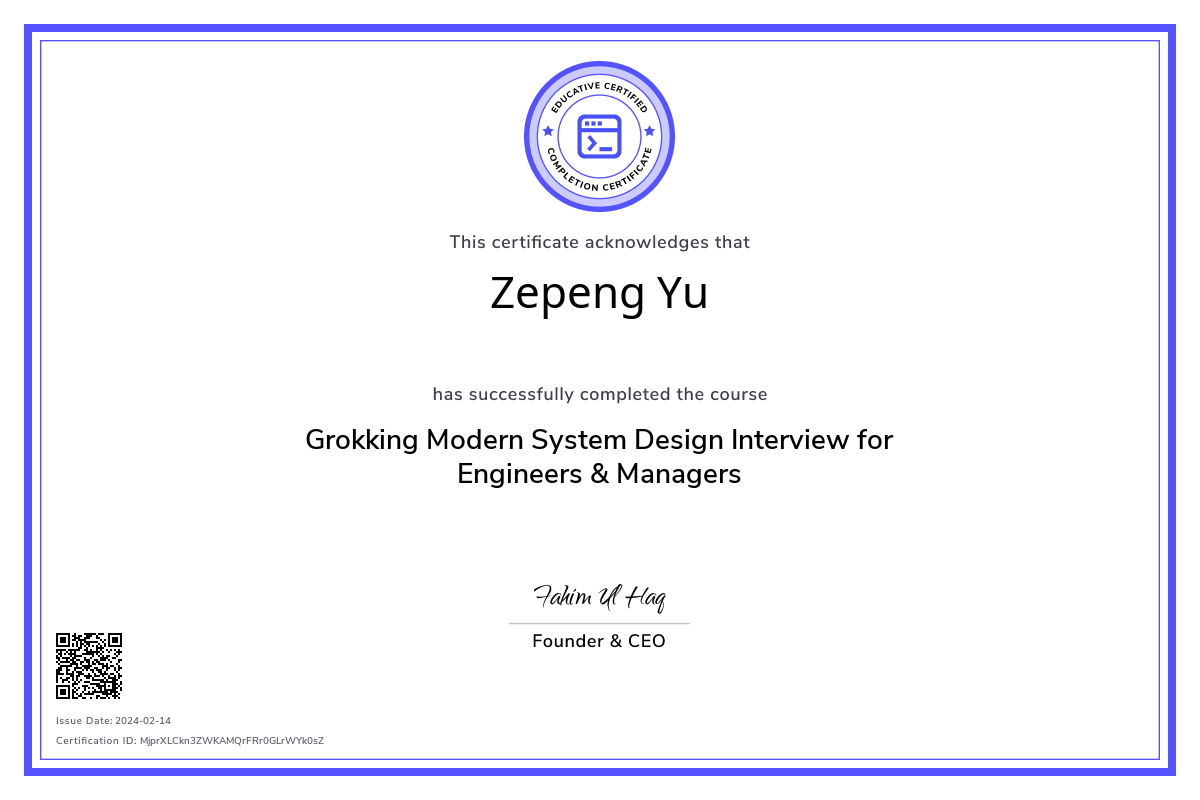 Course Certificate