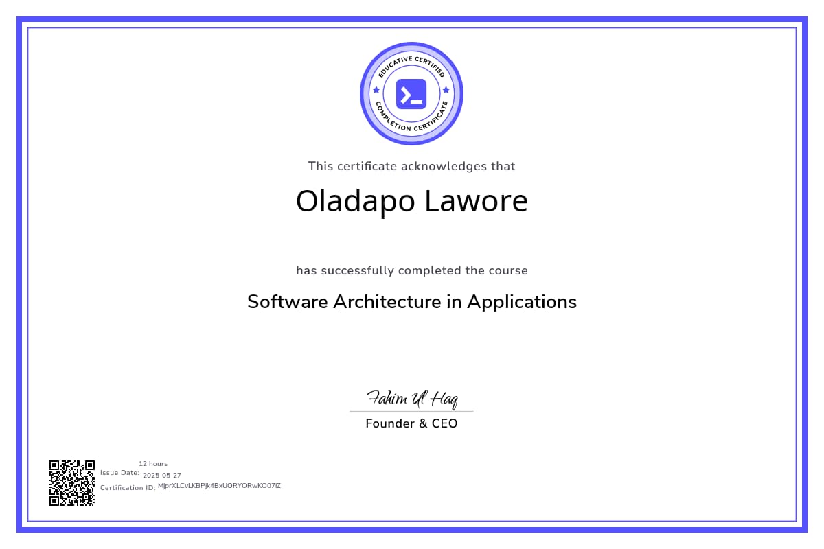 Course Certificate