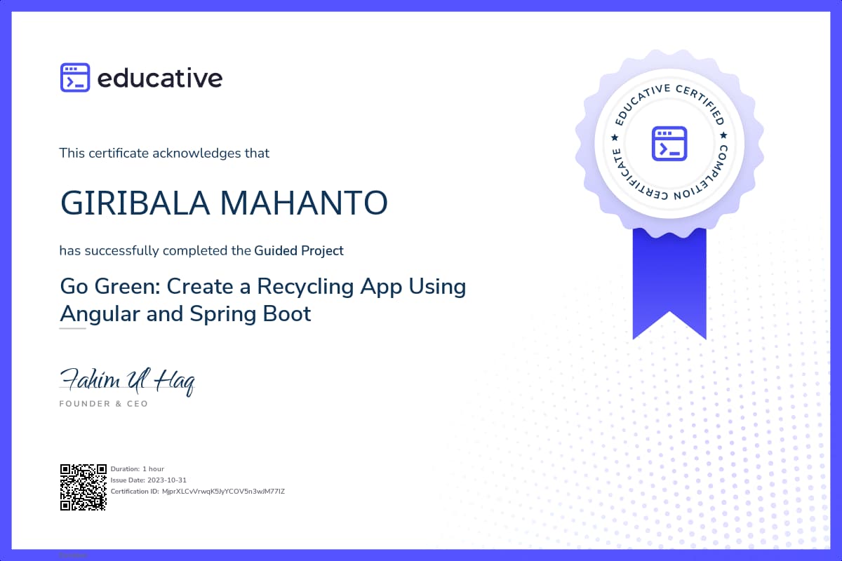 Project Certificate