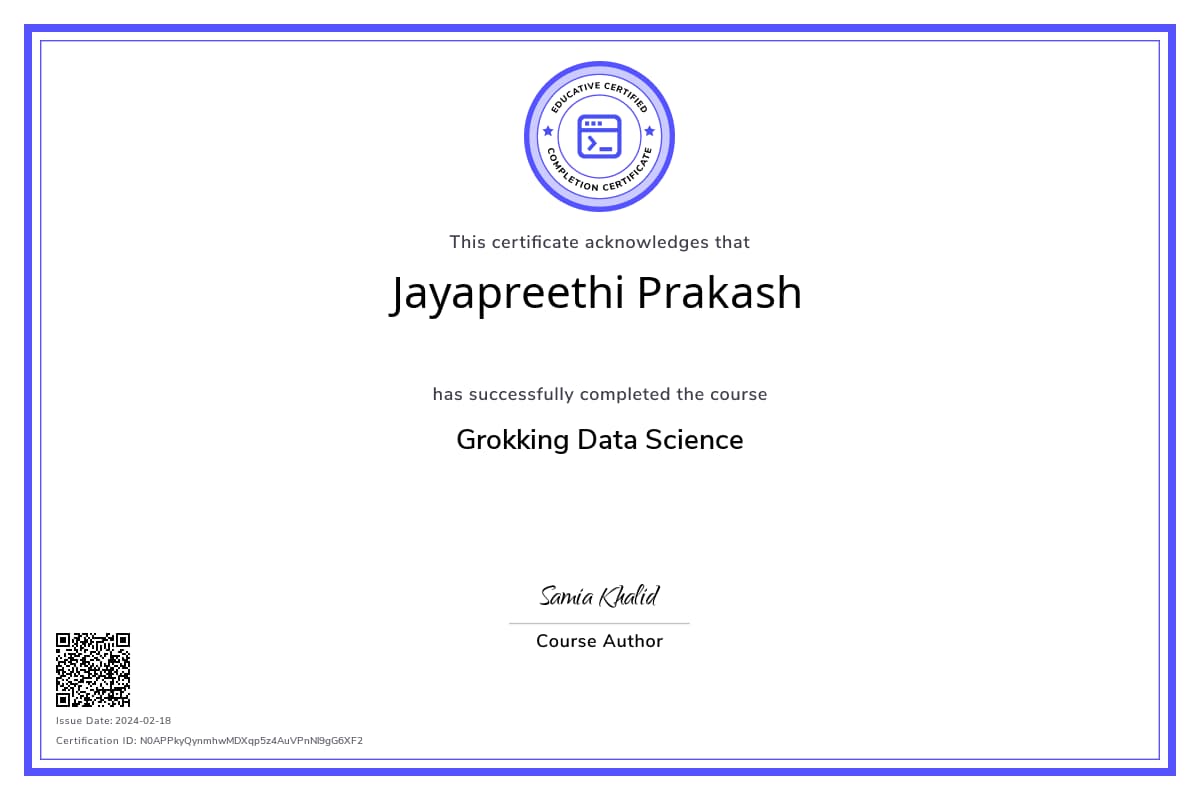 Course Certificate