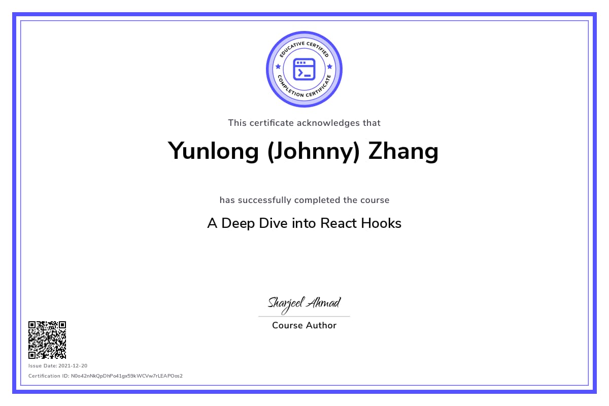Personalized Path Certificate