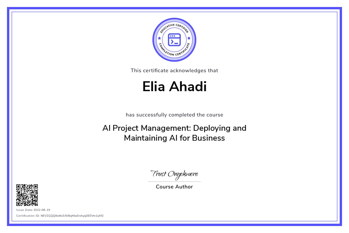 Personalized Path Certificate
