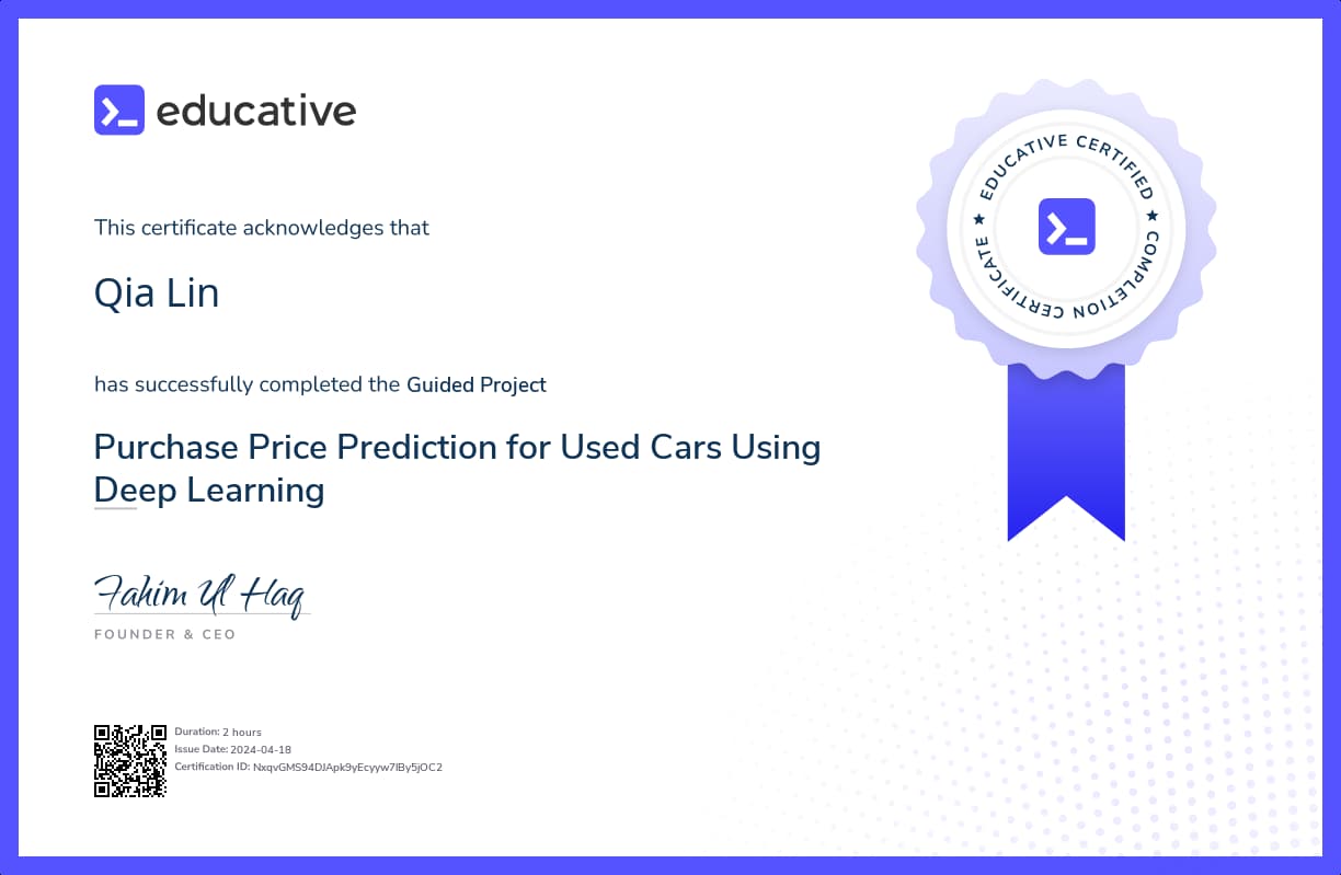 Project Certificate