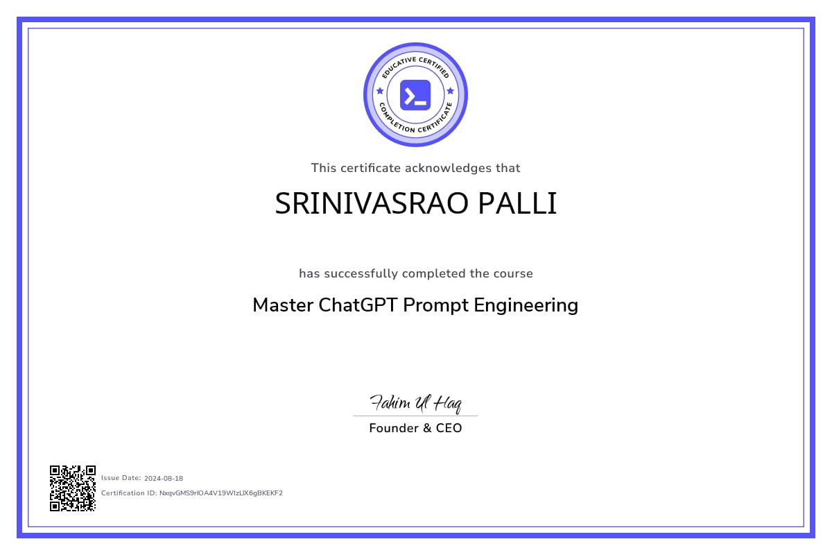 Course Certificate