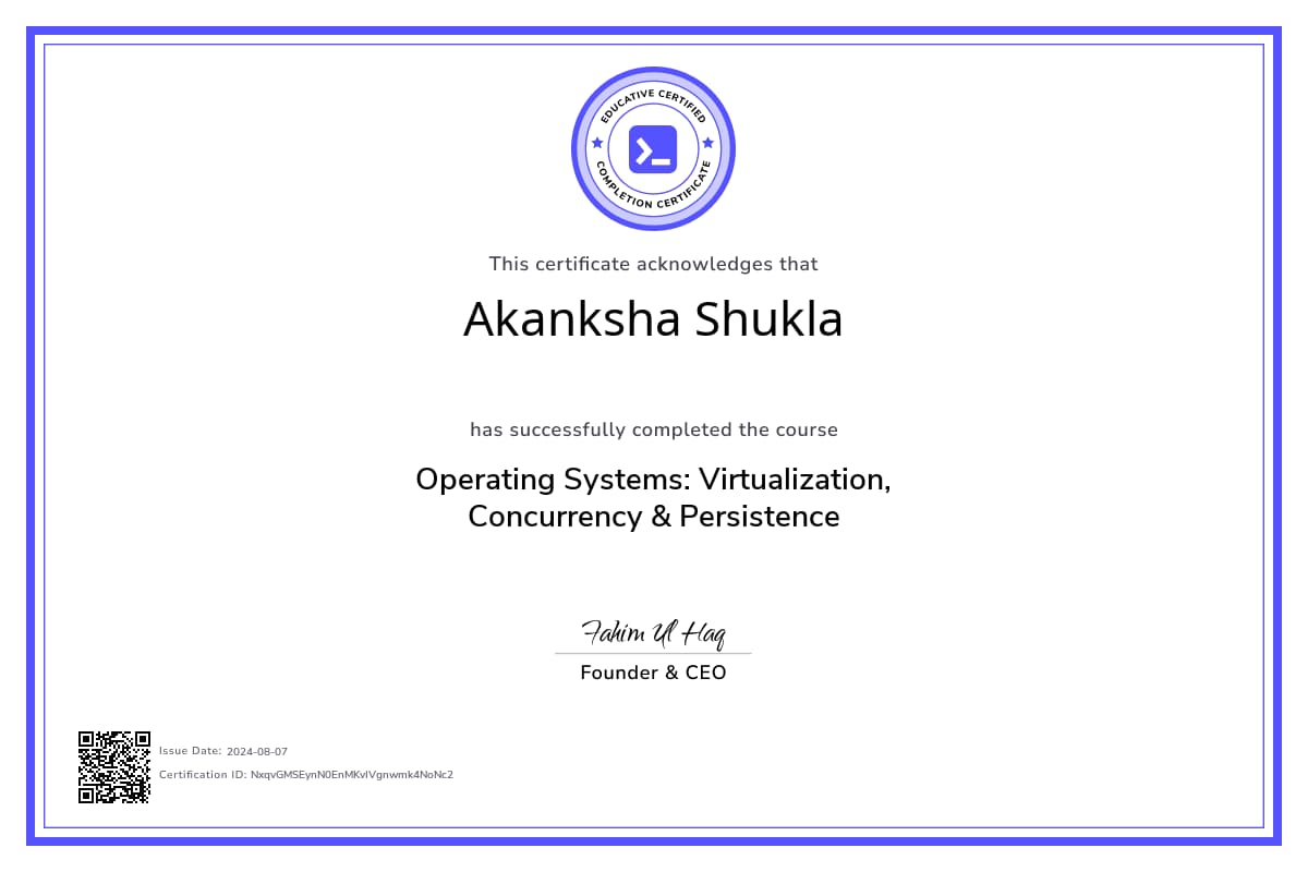 Course Certificate