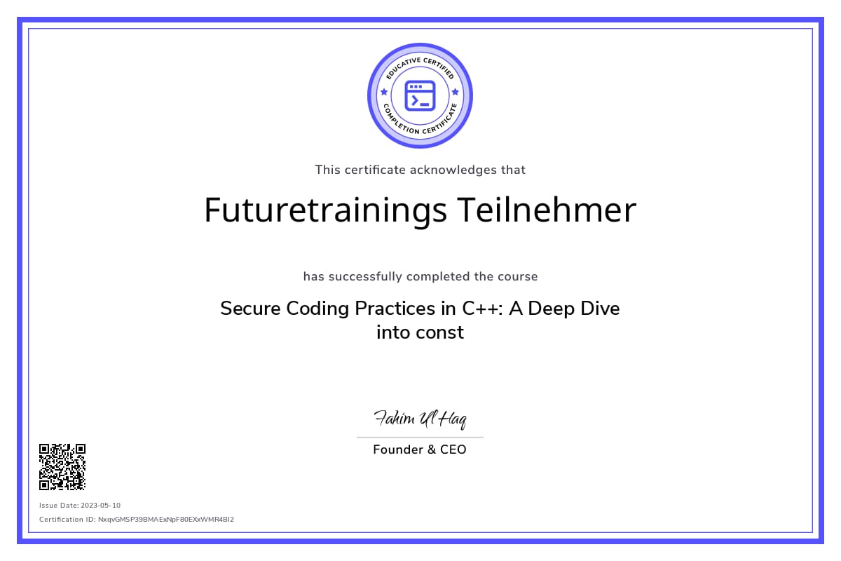 Course Certificate