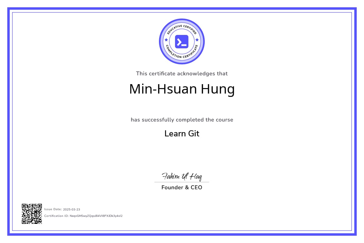 Course Certificate