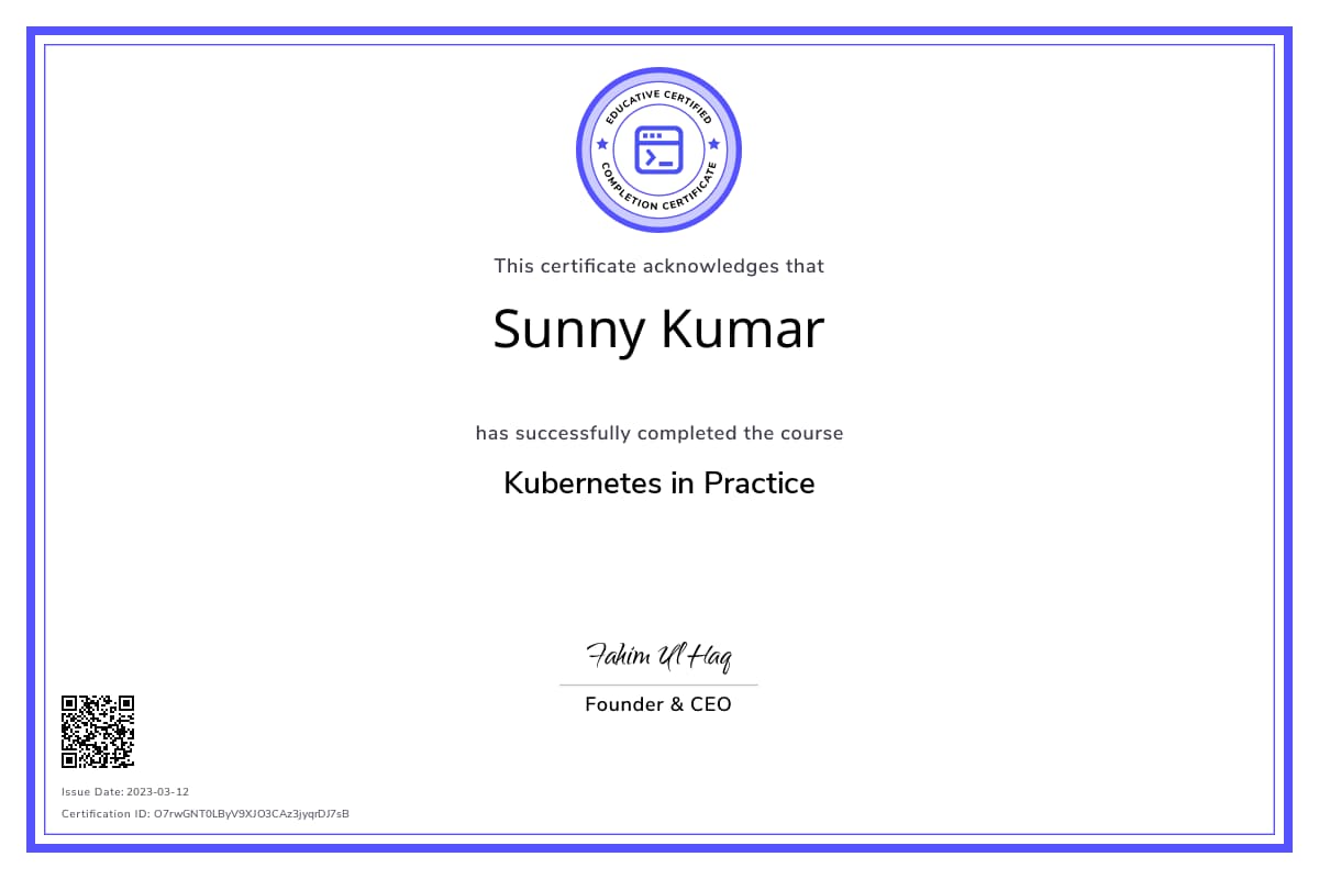Course Certificate