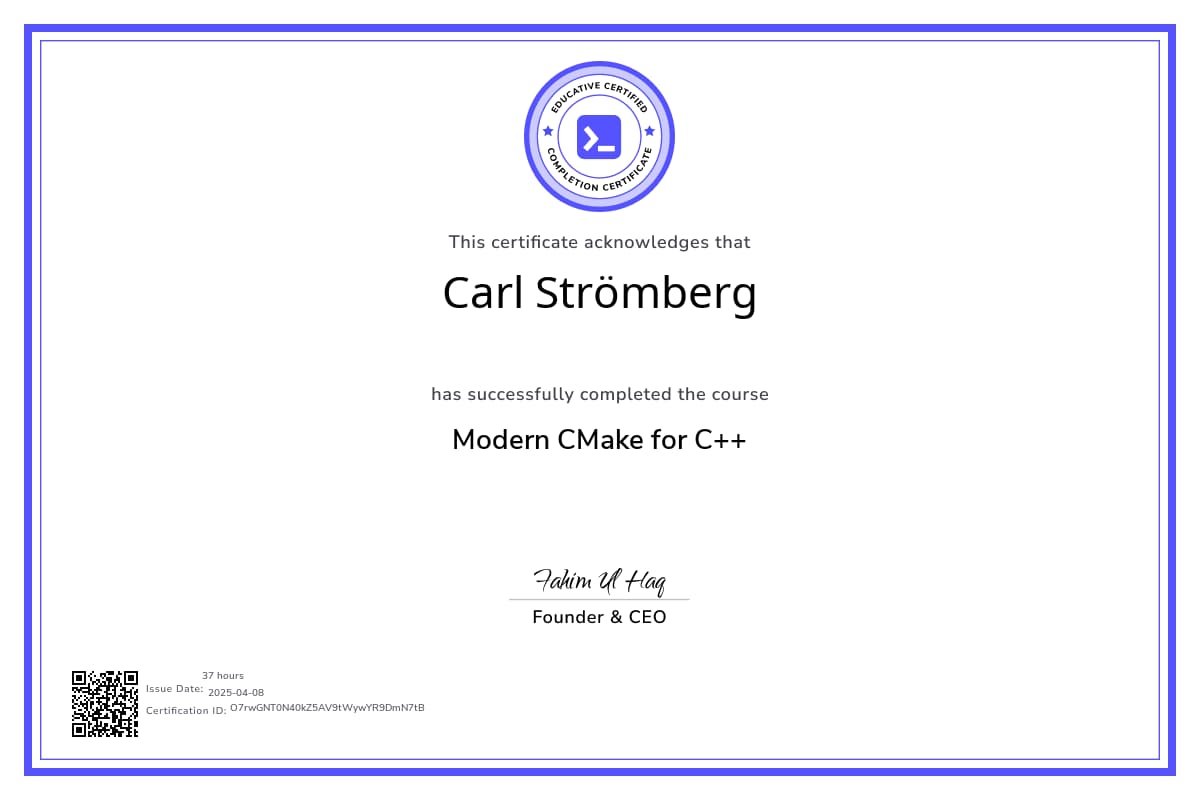 Course Certificate