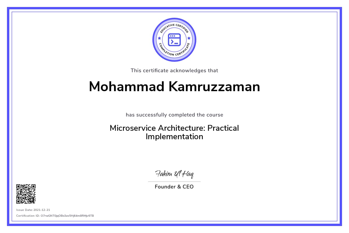 Personalized Path Certificate