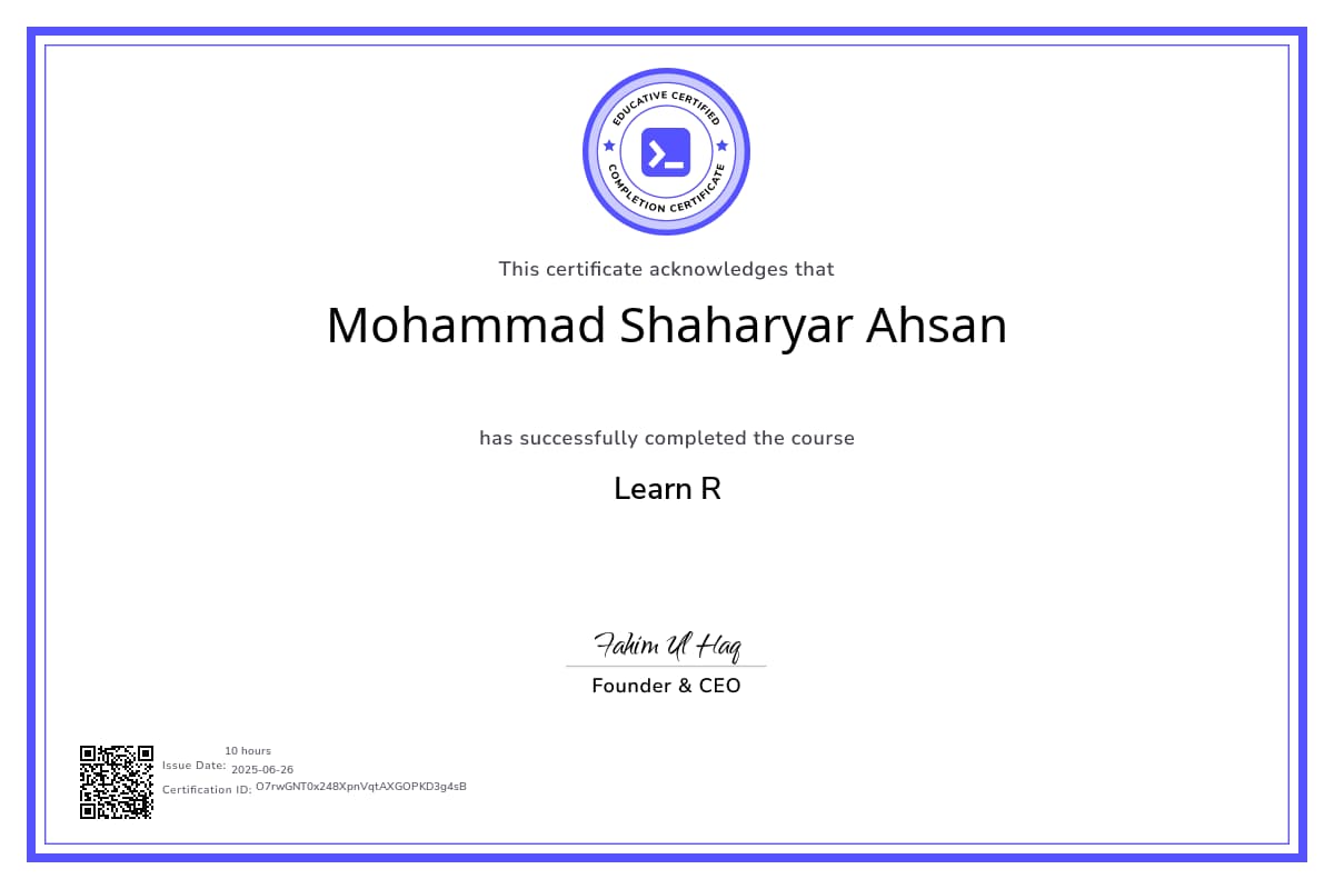 Course Certificate