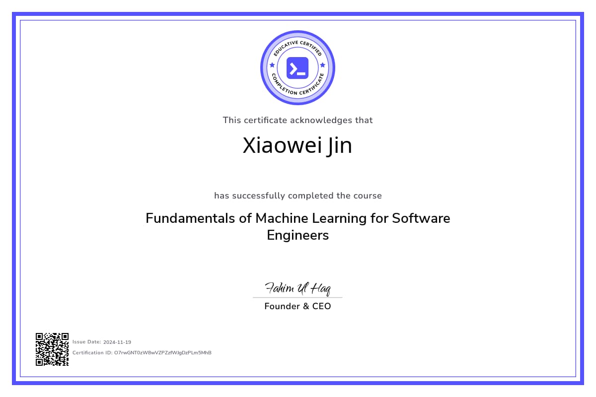 Course Certificate
