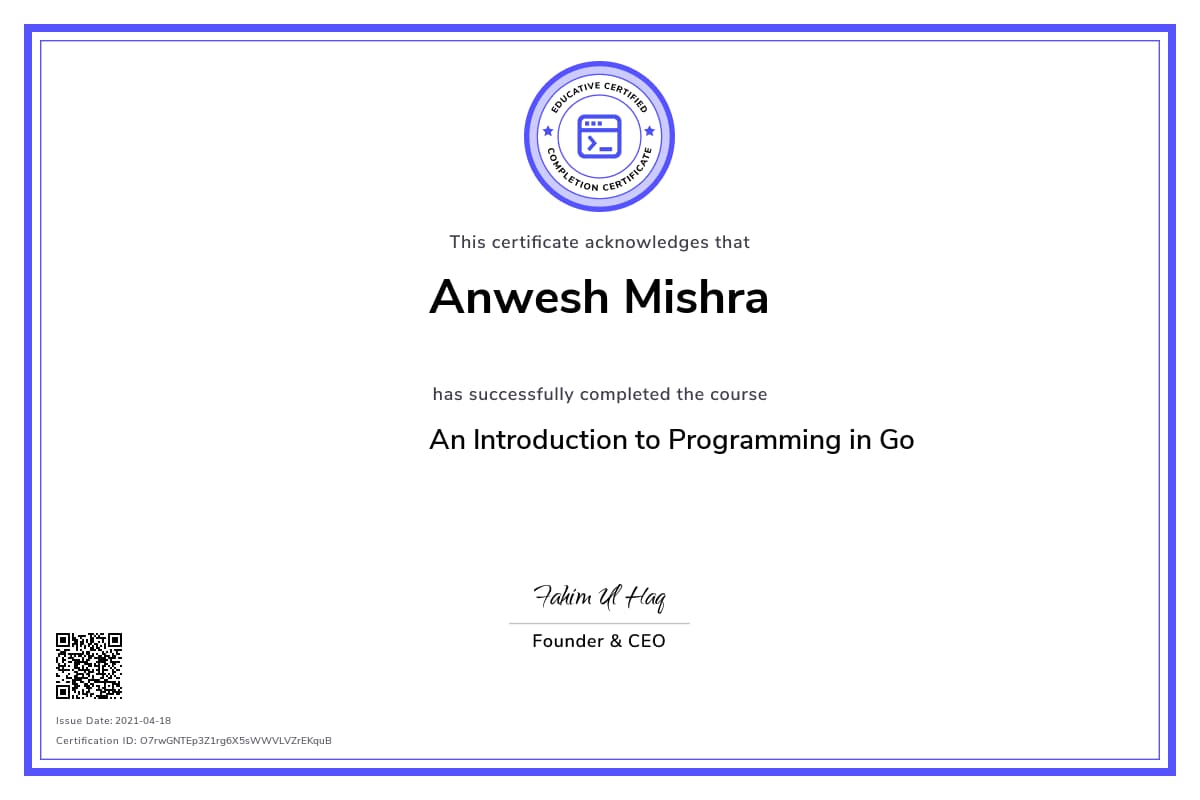 Personalized Path Certificate