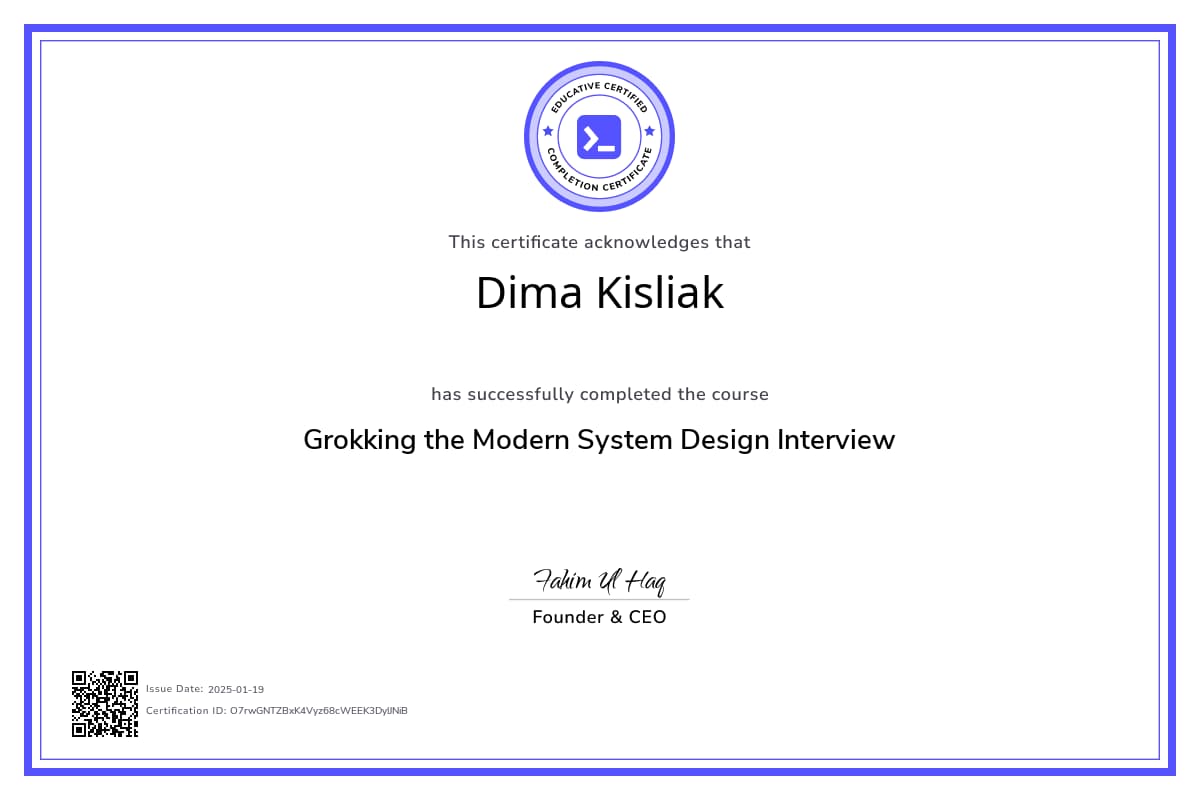 Course Certificate