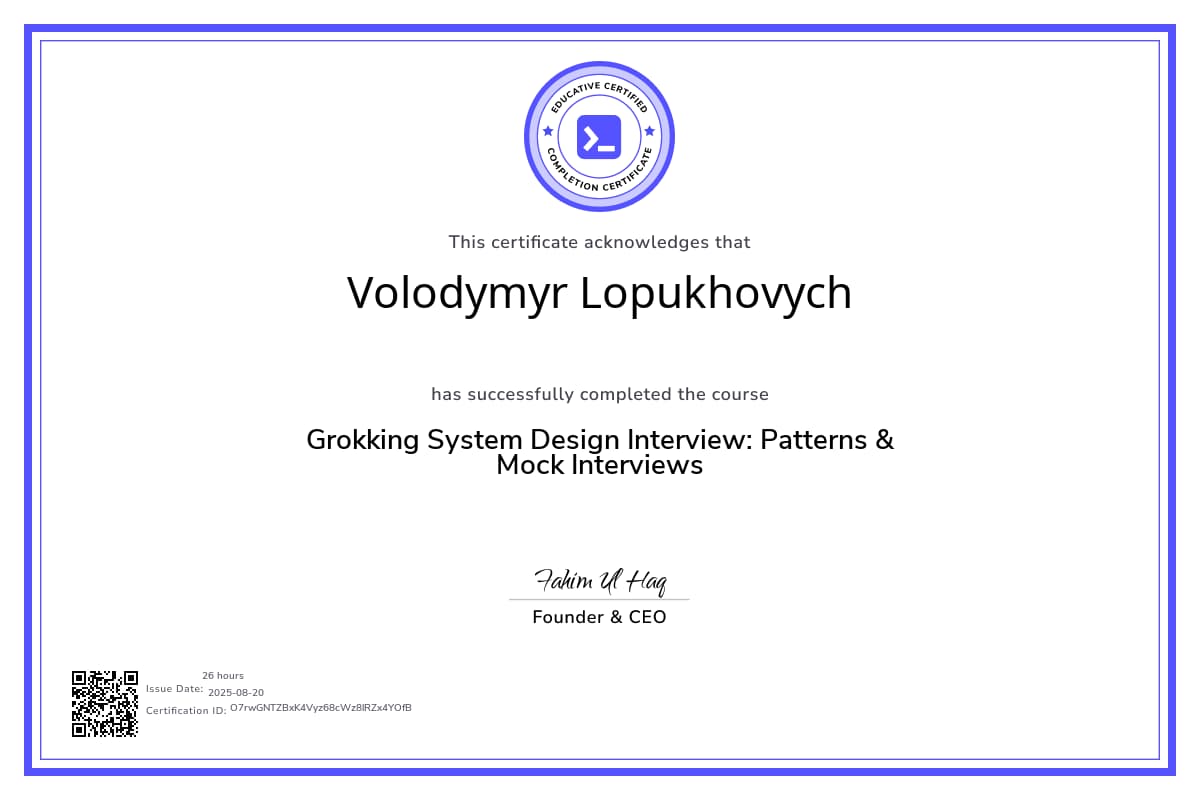 Course Certificate