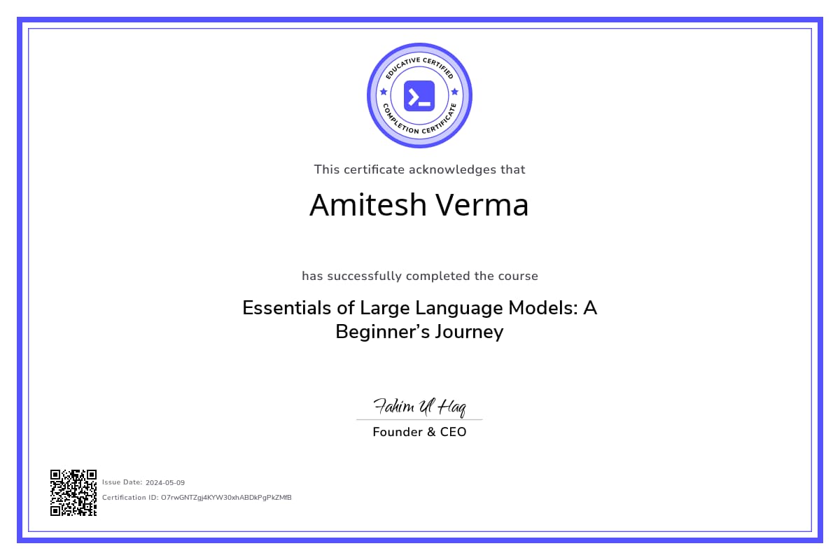 Course Certificate