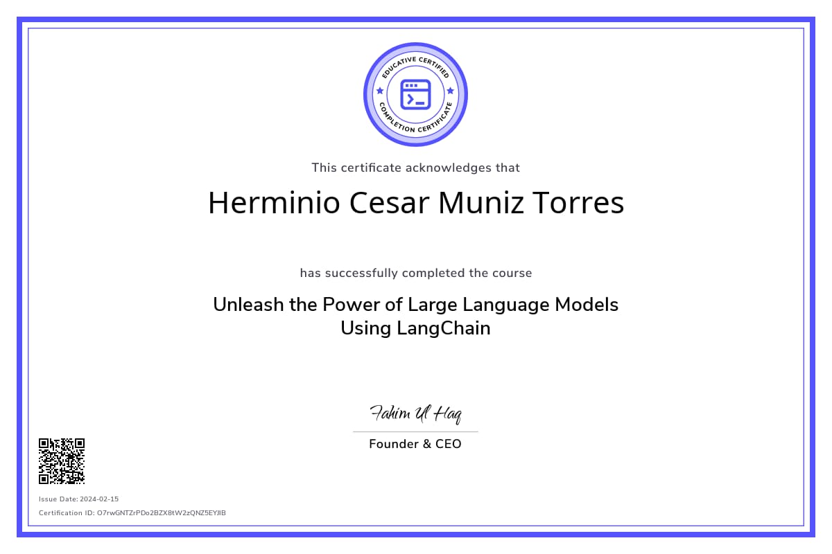 Course Certificate