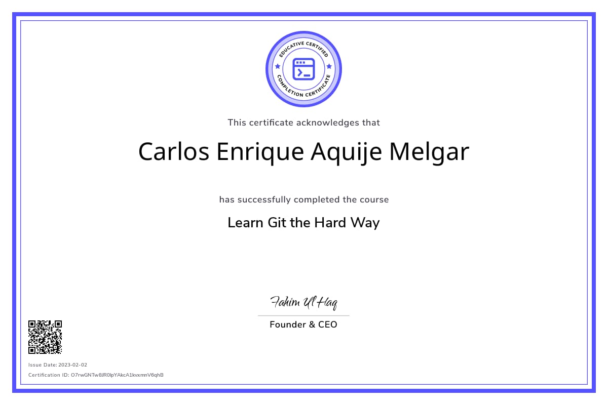 Course Certificate