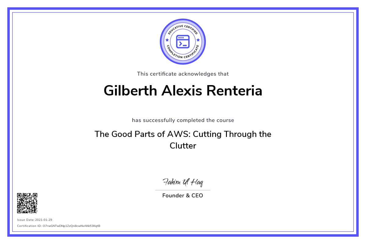 Personalized Path Certificate