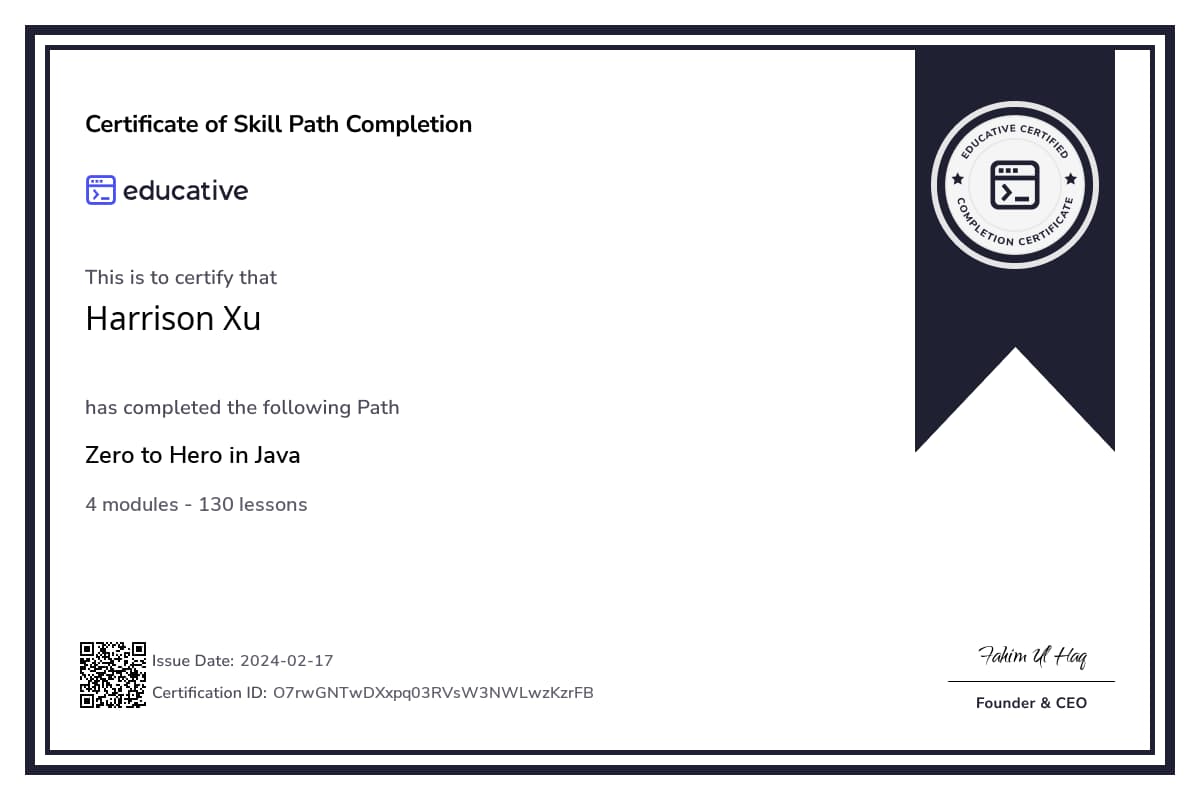 Path Certificate