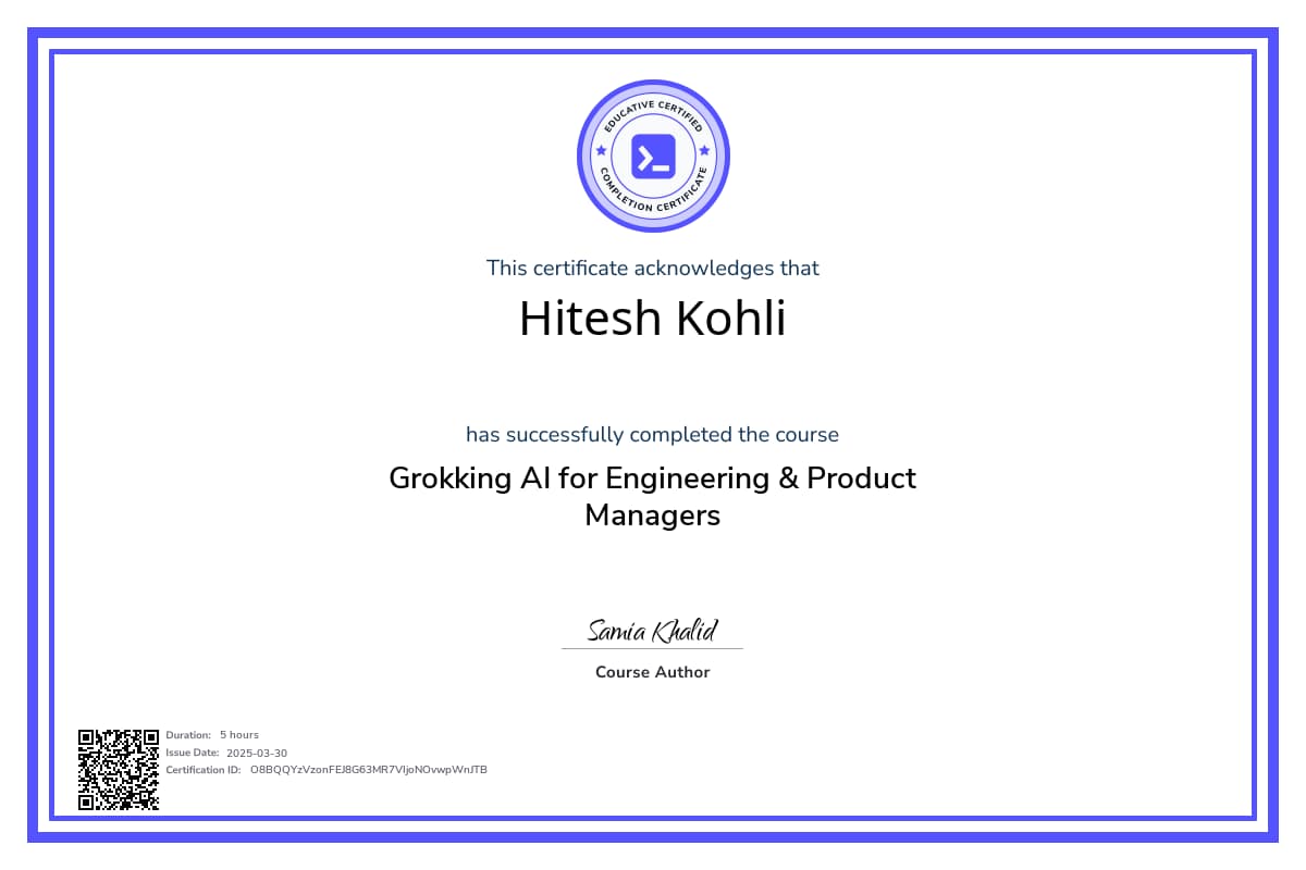 Course Certificate
