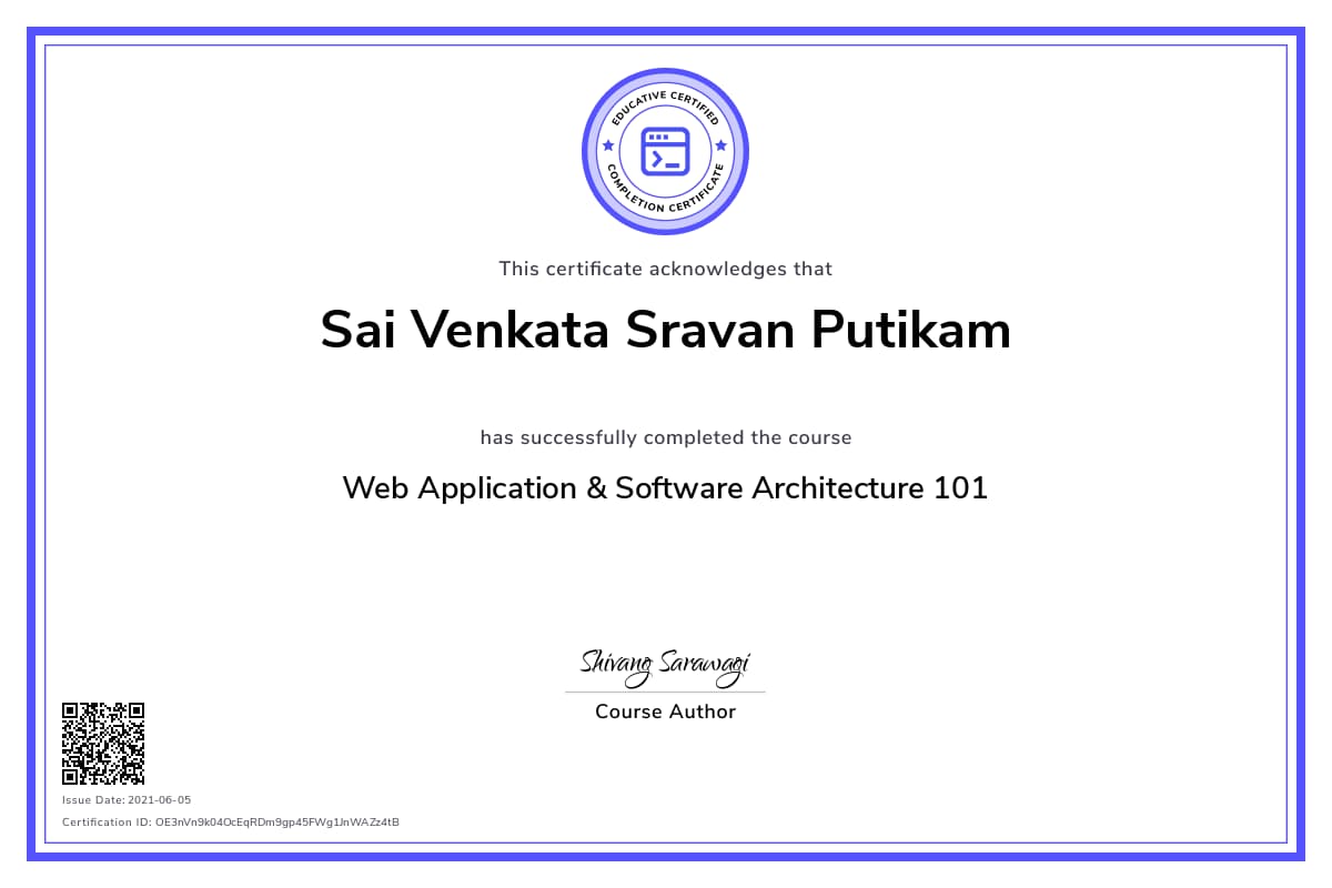 Personalized Path Certificate