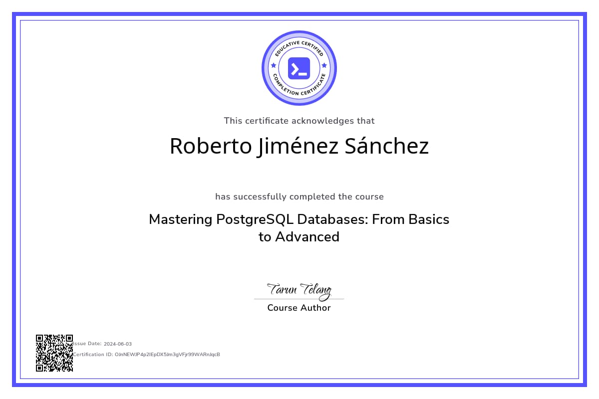 Course Certificate