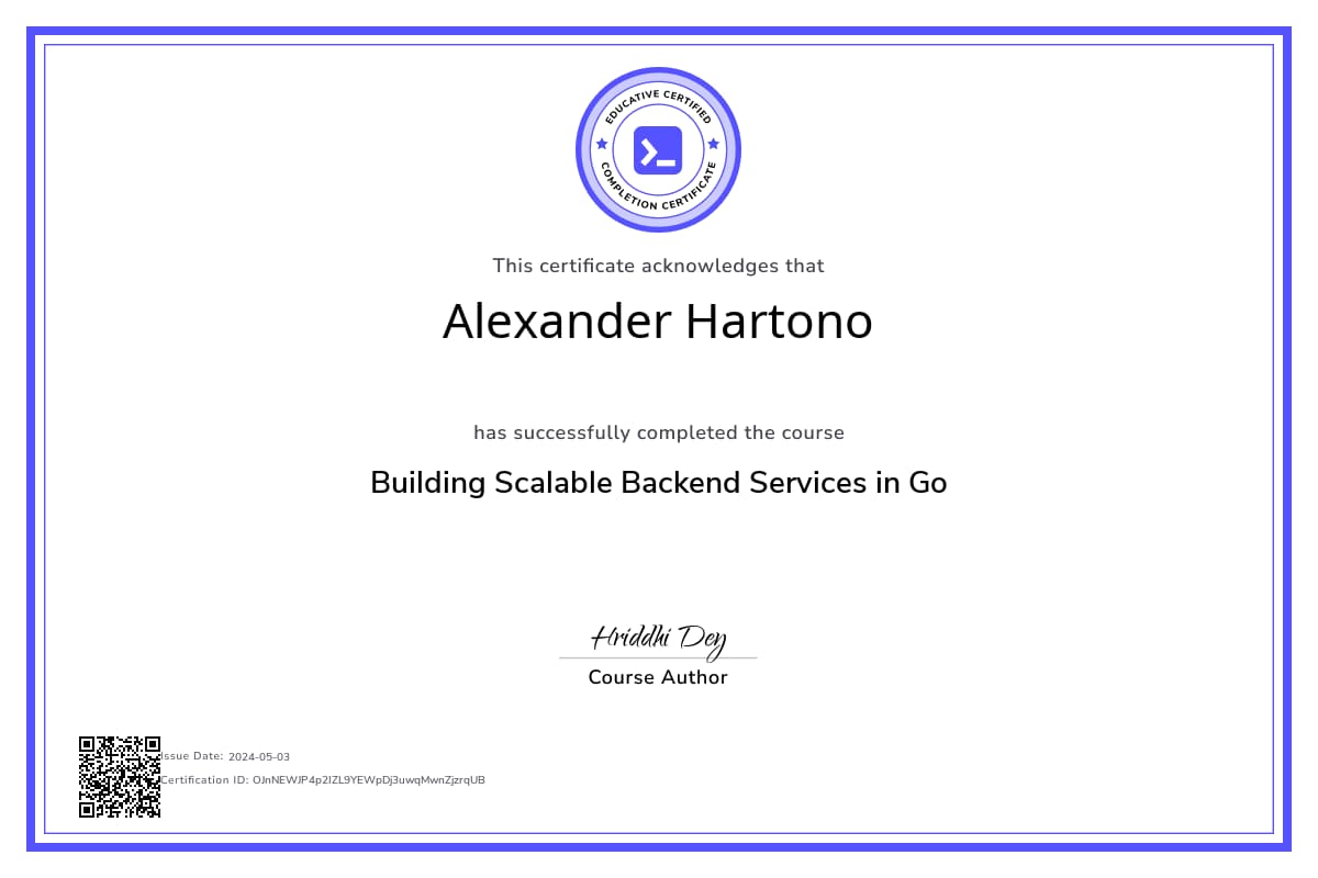 Course Certificate