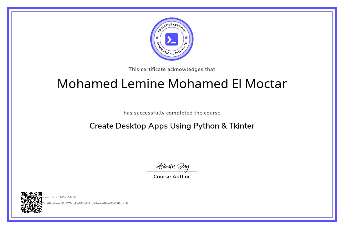 Course Certificate
