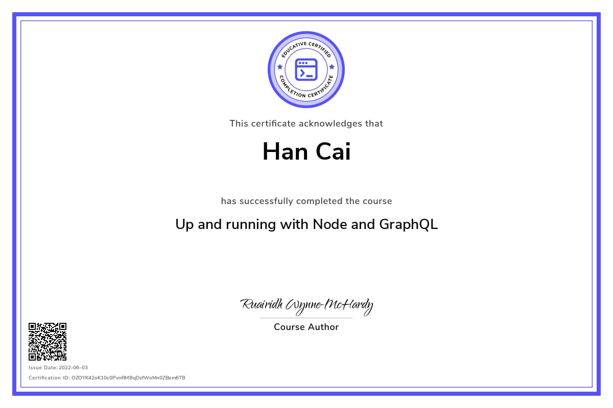 Personalized Path Certificate