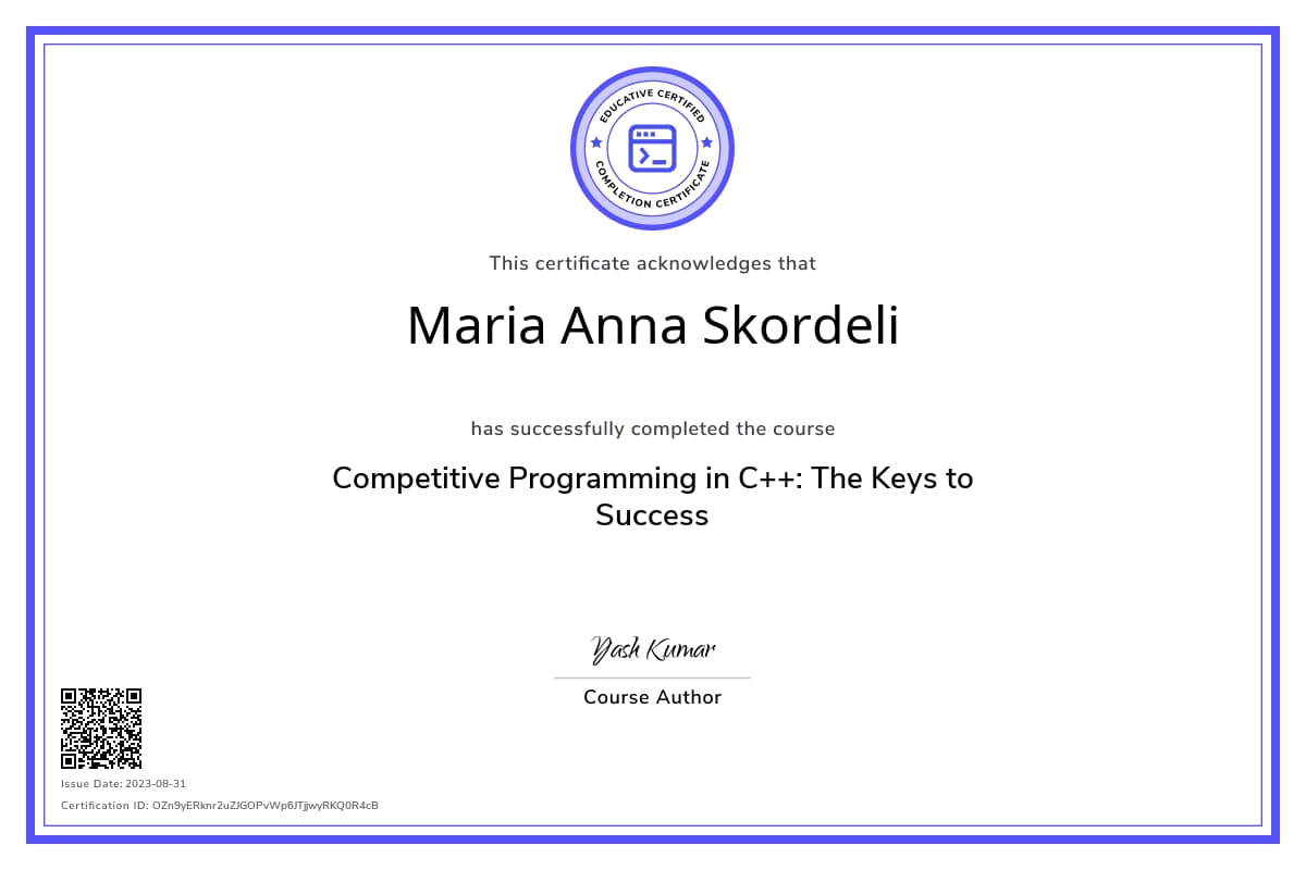 Course Certificate