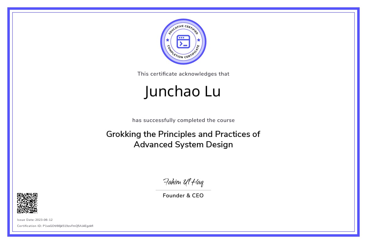 Course Certificate