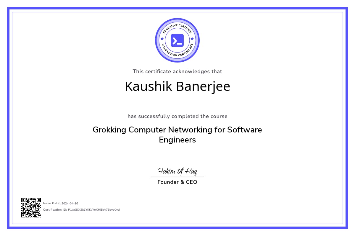 Course Certificate