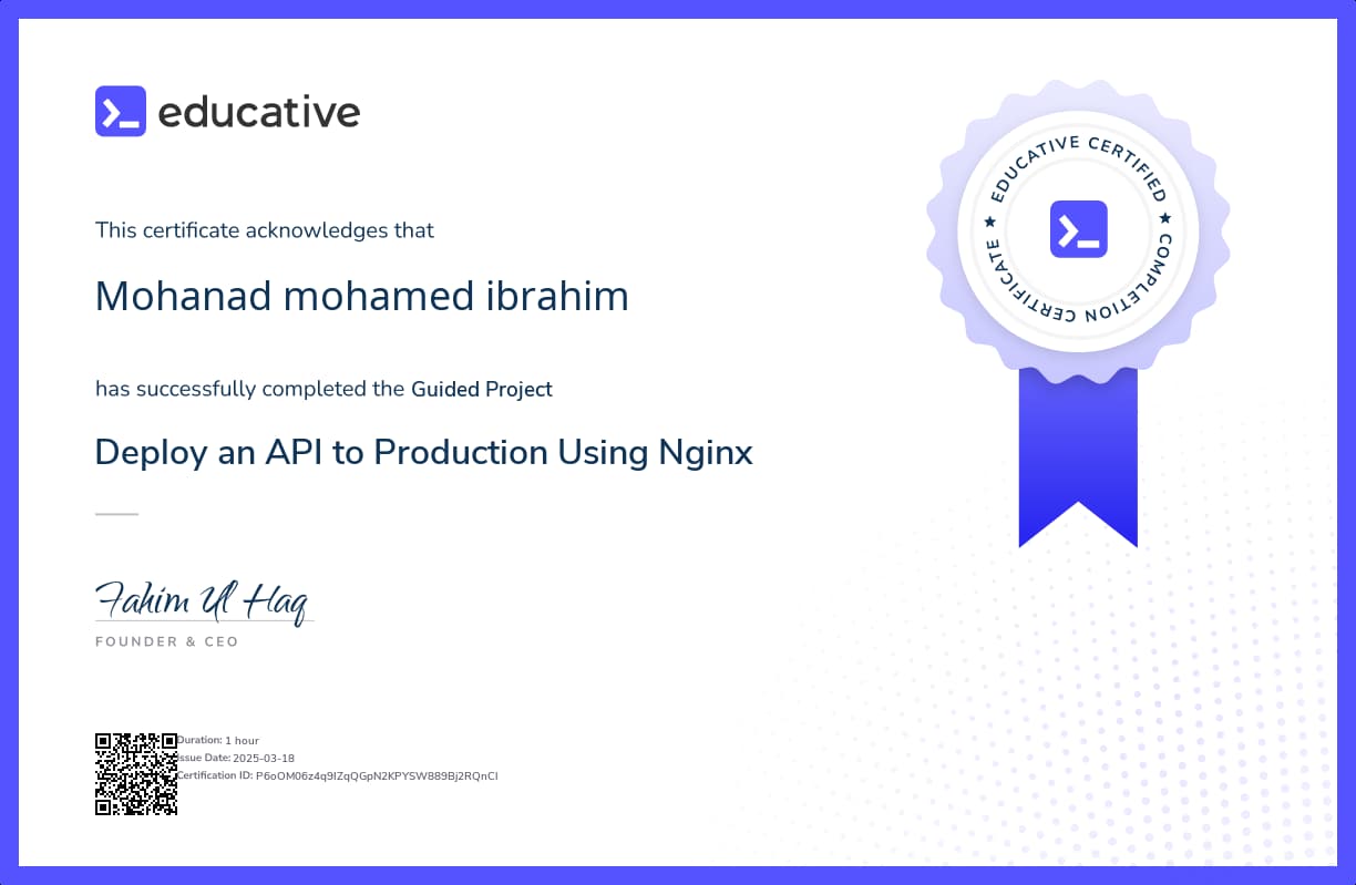 Project Certificate
