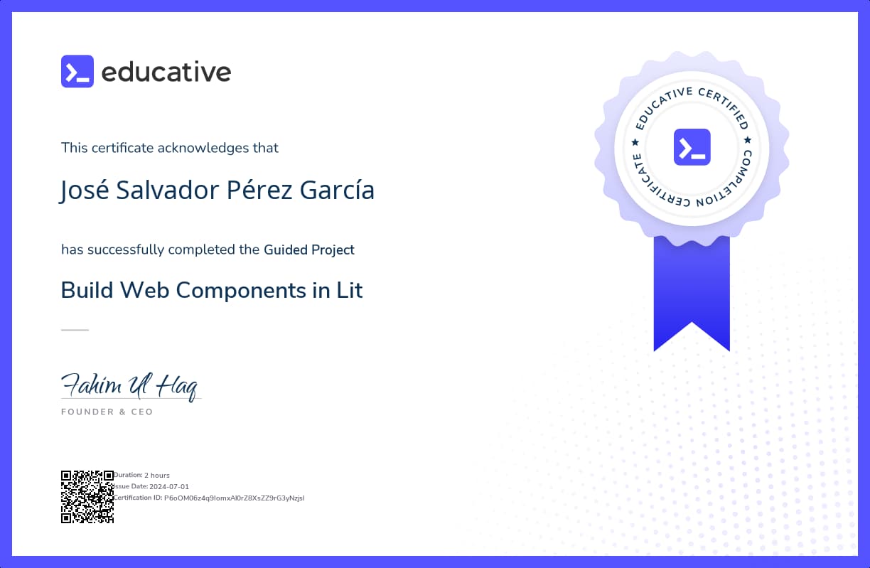 Project Certificate