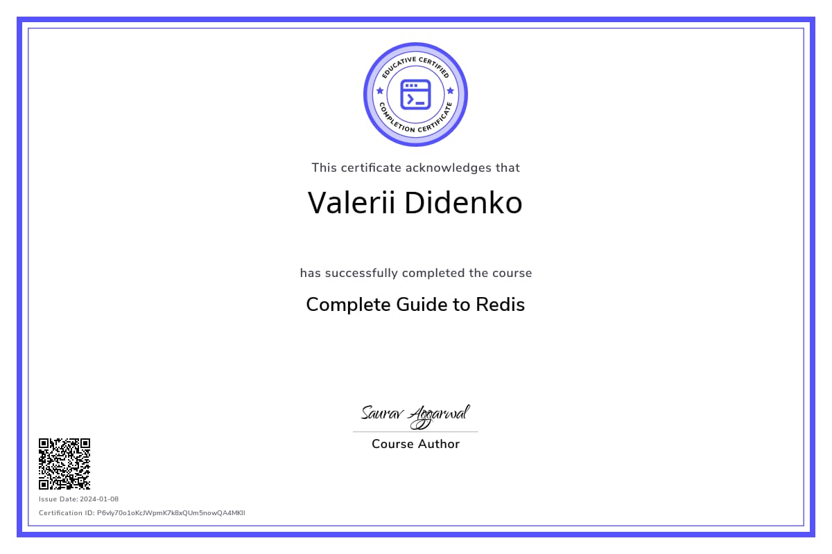 Course Certificate