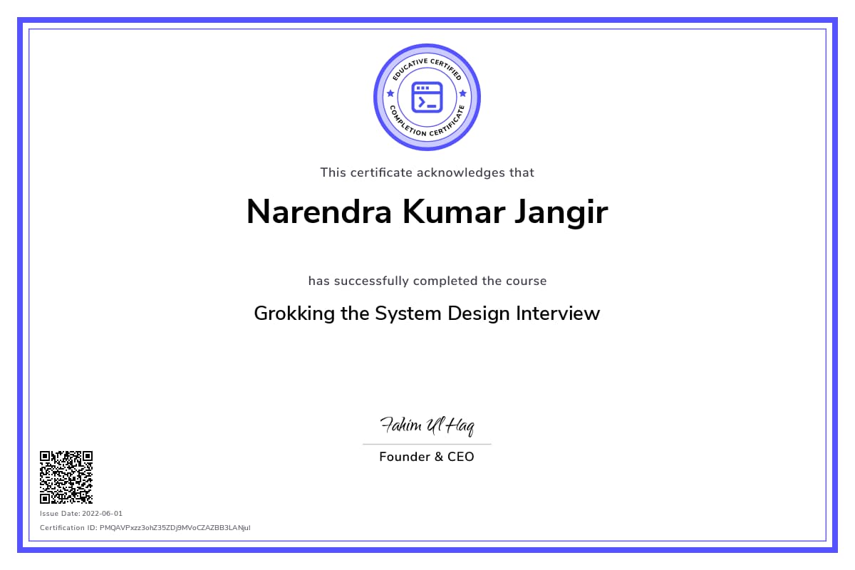 Personalized Path Certificate