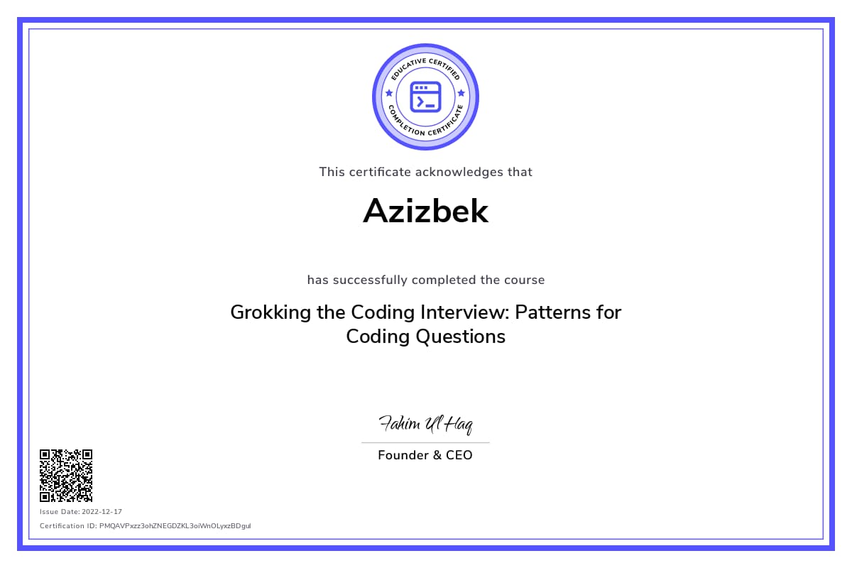 Personalized Path Certificate